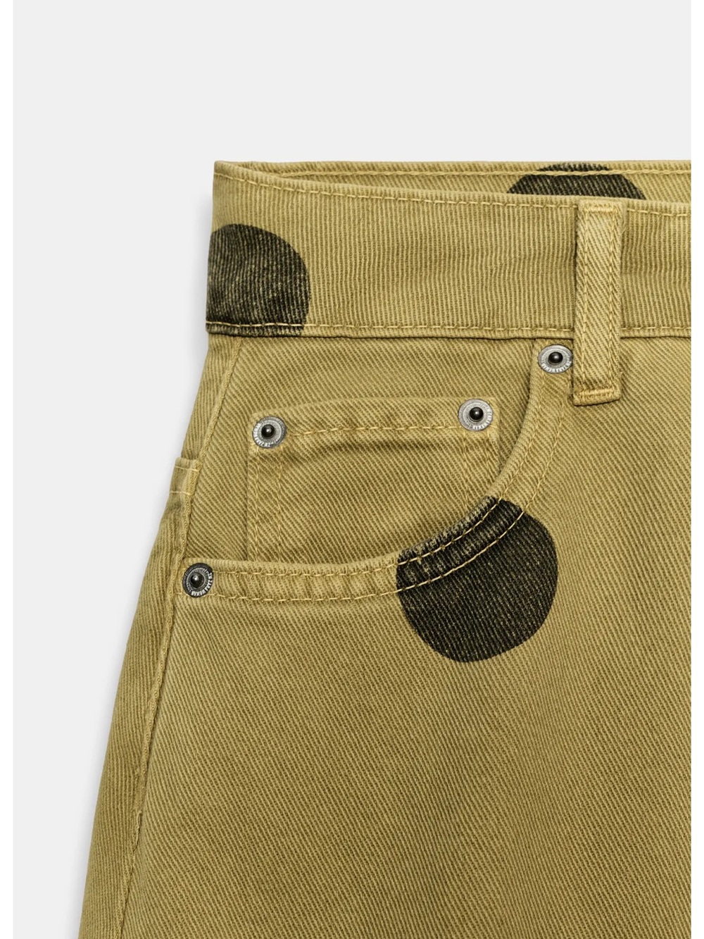 Zara ZW COLLECTION MID-RISE POLKA DOT BARREL JEANS - Picture 4 of 9